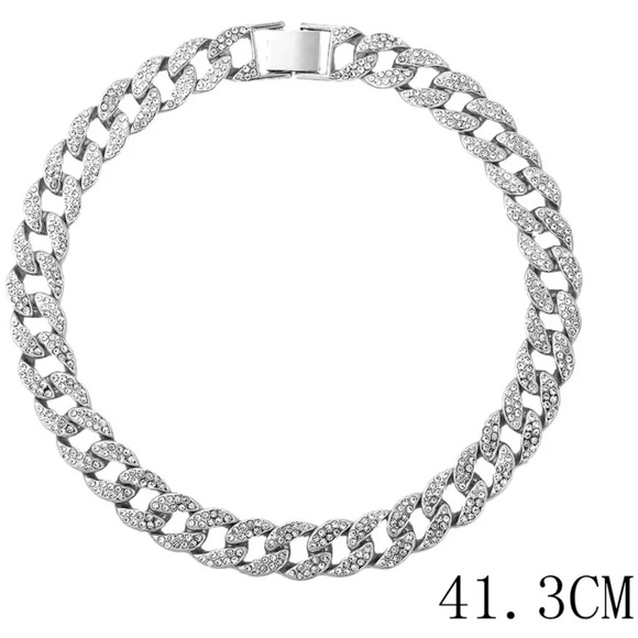 Silver Cuban Link Necklace - Picture 4 of 5